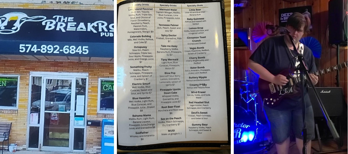 The Breakroom Pub and Grill Menu